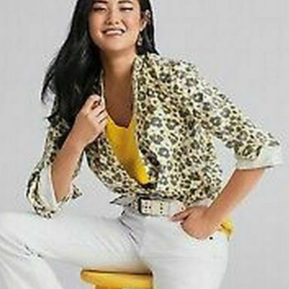 Cabi Providence Leopard Print Shirt Jacket